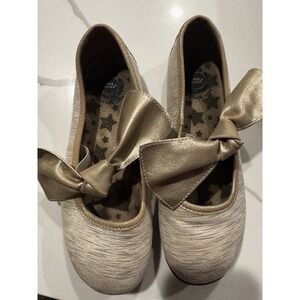 Livie‎ & Luca Halley Ballet Flat Toddler Size 2 Gold Bow Shoes